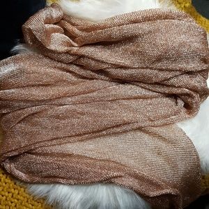 Gorgeous Rose Gold Chainmail Scarf, Betsey Johnson